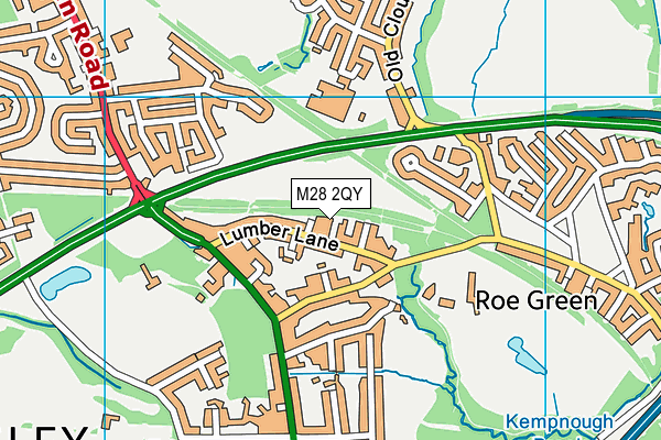 M28 2QY map - OS VectorMap District (Ordnance Survey) M28 2QY map - OS VectorMap District (Ordnance Survey)