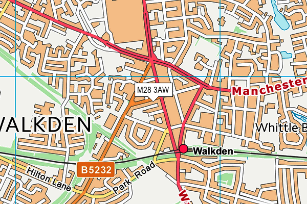 M28 3AW map - OS VectorMap District (Ordnance Survey)