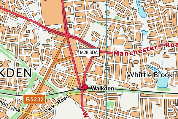 M28 3DA map - OS VectorMap District (Ordnance Survey)
