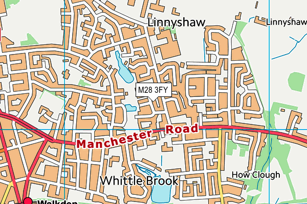 M28 3FY map - OS VectorMap District (Ordnance Survey)