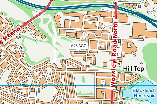 M28 3GG map - OS VectorMap District (Ordnance Survey) M28 3GG map - OS VectorMap District (Ordnance Survey)