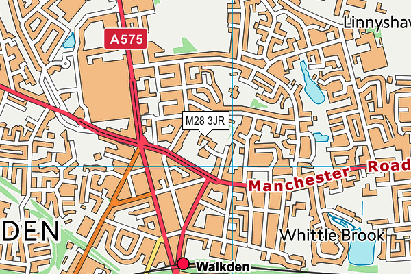 M28 3JR map - OS VectorMap District (Ordnance Survey)