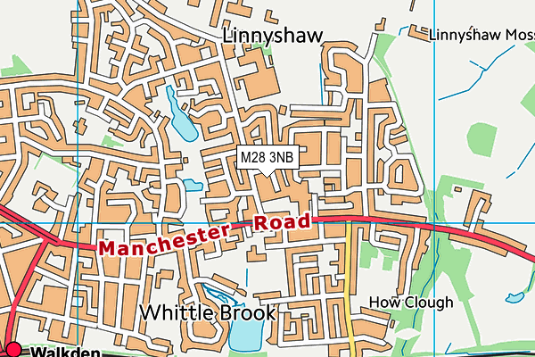 M28 3NB map - OS VectorMap District (Ordnance Survey)