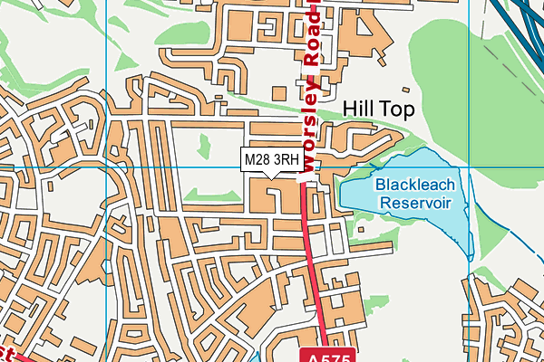 M28 3RH map - OS VectorMap District (Ordnance Survey)