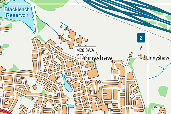 M28 3WA map - OS VectorMap District (Ordnance Survey) M28 3WA map - OS VectorMap District (Ordnance Survey)