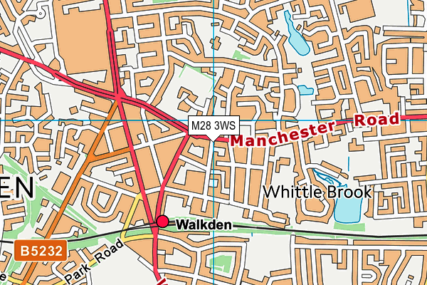 M28 3WS map - OS VectorMap District (Ordnance Survey)