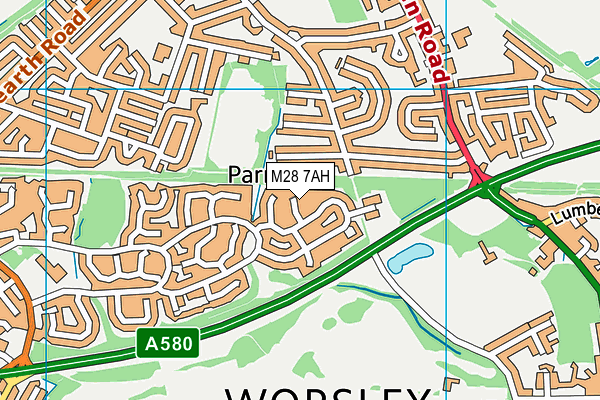 M28 7AH map - OS VectorMap District (Ordnance Survey)