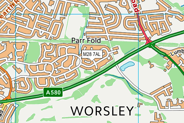 M28 7AL map - OS VectorMap District (Ordnance Survey)