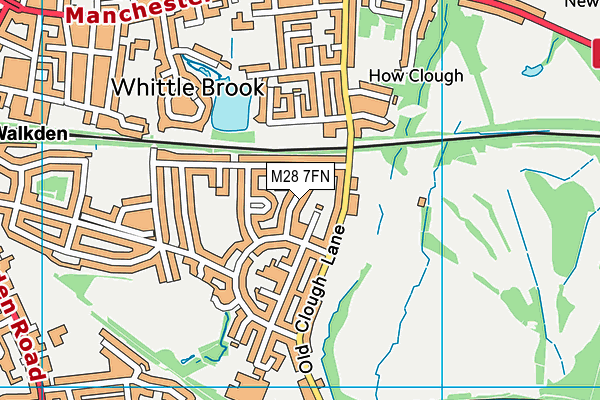 M28 7FN map - OS VectorMap District (Ordnance Survey)