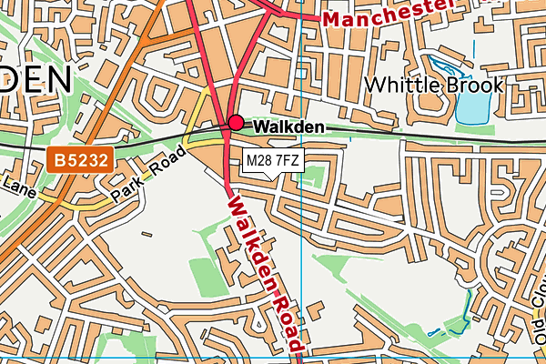 M28 7FZ map - OS VectorMap District (Ordnance Survey)