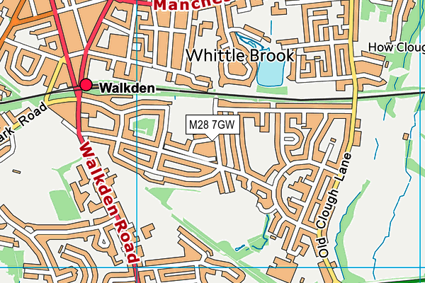 M28 7GW map - OS VectorMap District (Ordnance Survey)
