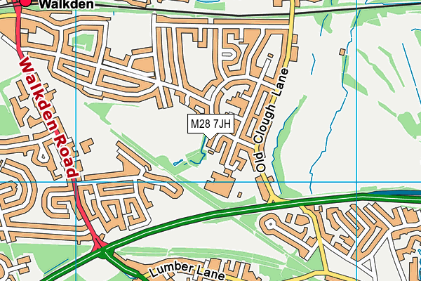 M28 7JH map - OS VectorMap District (Ordnance Survey)