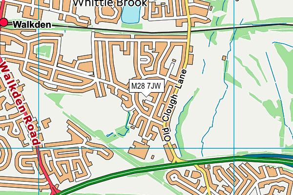 M28 7JW map - OS VectorMap District (Ordnance Survey)