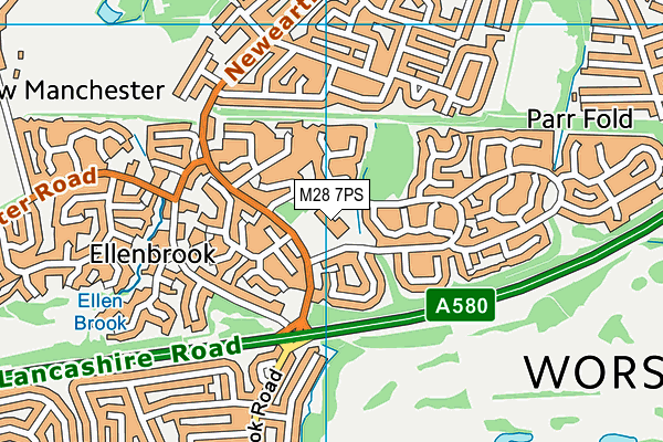 M28 7PS map - OS VectorMap District (Ordnance Survey) M28 7PS map - OS VectorMap District (Ordnance Survey)