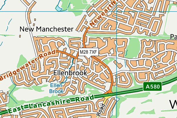 M28 7XF map - OS VectorMap District (Ordnance Survey)