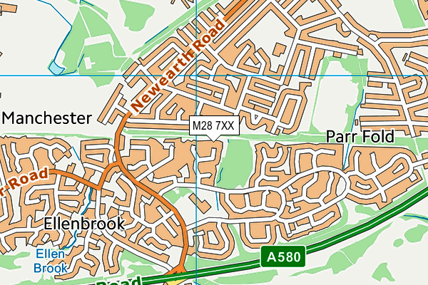 M28 7XX map - OS VectorMap District (Ordnance Survey)