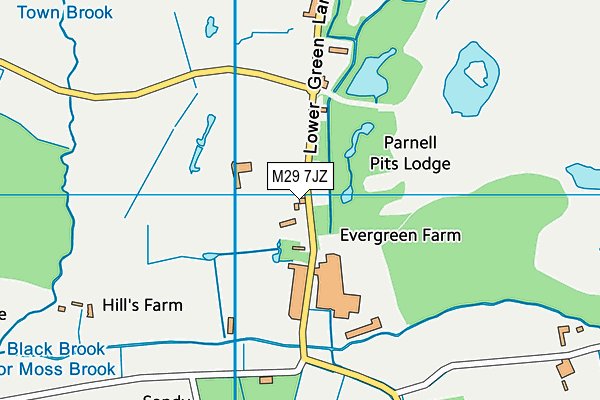 M29 7JZ map - OS VectorMap District (Ordnance Survey) M29 7JZ map - OS VectorMap District (Ordnance Survey)
