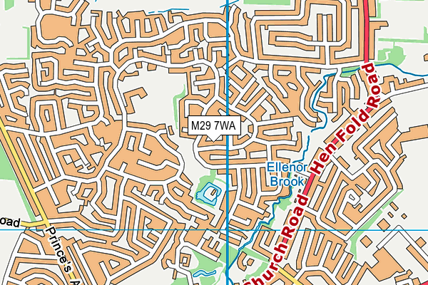 M29 7WA map - OS VectorMap District (Ordnance Survey) M29 7WA map - OS VectorMap District (Ordnance Survey)