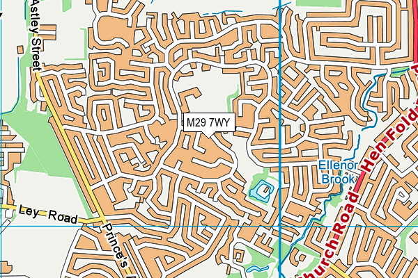 M29 7WY map - OS VectorMap District (Ordnance Survey) M29 7WY map - OS VectorMap District (Ordnance Survey)