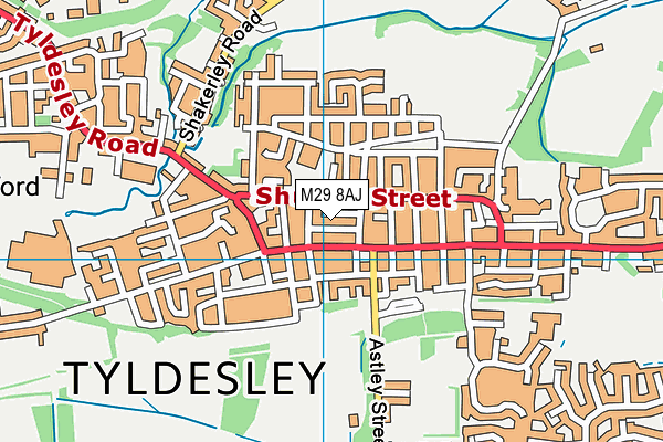 M29 8AJ map - OS VectorMap District (Ordnance Survey) M29 8AJ map - OS VectorMap District (Ordnance Survey)