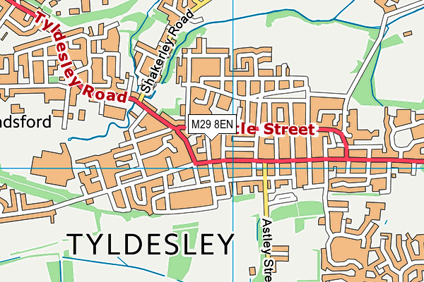 M29 8EN map - OS VectorMap District (Ordnance Survey) M29 8EN map - OS VectorMap District (Ordnance Survey)