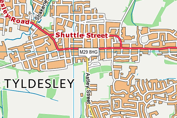 M29 8HG map - OS VectorMap District (Ordnance Survey)