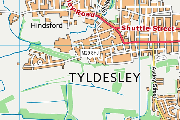 M29 8HJ map - OS VectorMap District (Ordnance Survey) M29 8HJ map - OS VectorMap District (Ordnance Survey)
