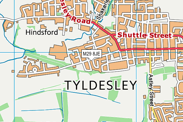 M29 8JE map - OS VectorMap District (Ordnance Survey) M29 8JE map - OS VectorMap District (Ordnance Survey)