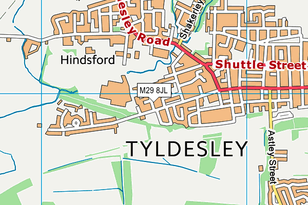 M29 8JL map - OS VectorMap District (Ordnance Survey) M29 8JL map - OS VectorMap District (Ordnance Survey)