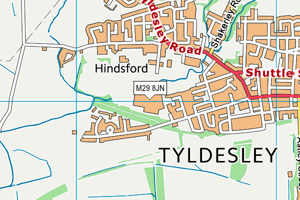 M29 8JN map - OS VectorMap District (Ordnance Survey) M29 8JN map - OS VectorMap District (Ordnance Survey)