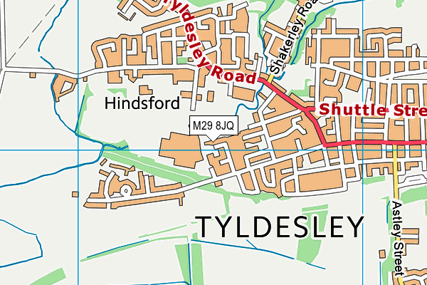 M29 8JQ map - OS VectorMap District (Ordnance Survey) M29 8JQ map - OS VectorMap District (Ordnance Survey)
