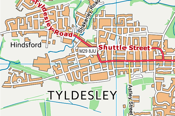 M29 8JU map - OS VectorMap District (Ordnance Survey) M29 8JU map - OS VectorMap District (Ordnance Survey)