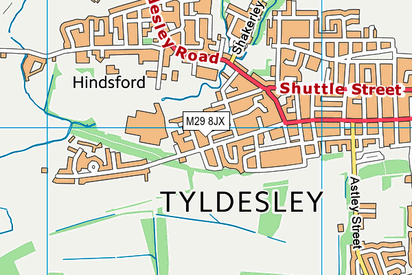 M29 8JX map - OS VectorMap District (Ordnance Survey) M29 8JX map - OS VectorMap District (Ordnance Survey)