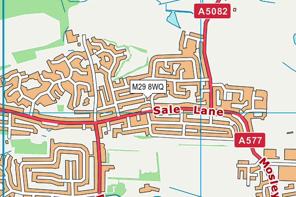 M29 8WQ map - OS VectorMap District (Ordnance Survey) M29 8WQ map - OS VectorMap District (Ordnance Survey)