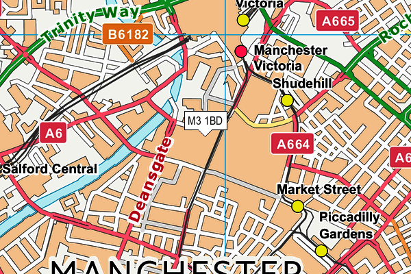 M3 1BD map - OS VectorMap District (Ordnance Survey) M3 1BD map - OS VectorMap District (Ordnance Survey)