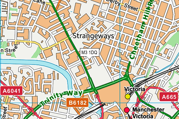 M3 1DQ map - OS VectorMap District (Ordnance Survey) M3 1DQ map - OS VectorMap District (Ordnance Survey)