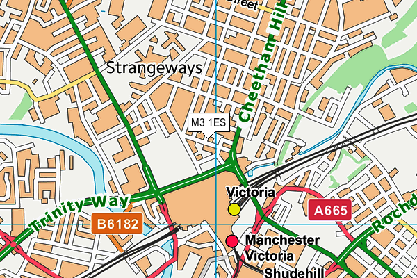 M3 1ES map - OS VectorMap District (Ordnance Survey) M3 1ES map - OS VectorMap District (Ordnance Survey)