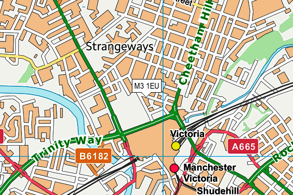 M3 1EU map - OS VectorMap District (Ordnance Survey) M3 1EU map - OS VectorMap District (Ordnance Survey)