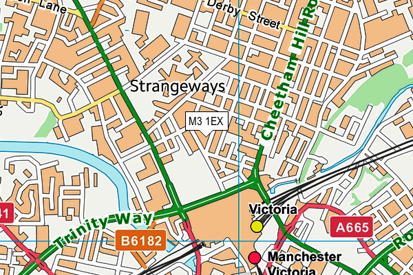 M3 1EX map - OS VectorMap District (Ordnance Survey) M3 1EX map - OS VectorMap District (Ordnance Survey)