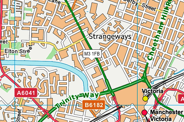 M3 1FB map - OS VectorMap District (Ordnance Survey) M3 1FB map - OS VectorMap District (Ordnance Survey)
