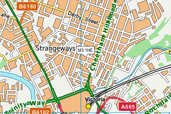 M3 1HE map - OS VectorMap District (Ordnance Survey) M3 1HE map - OS VectorMap District (Ordnance Survey)