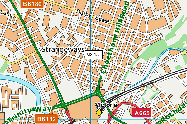 M3 1JJ map - OS VectorMap District (Ordnance Survey) M3 1JJ map - OS VectorMap District (Ordnance Survey)