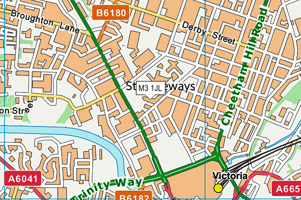 M3 1JL map - OS VectorMap District (Ordnance Survey) M3 1JL map - OS VectorMap District (Ordnance Survey)