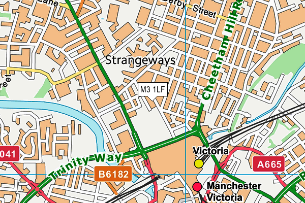 M3 1LF map - OS VectorMap District (Ordnance Survey) M3 1LF map - OS VectorMap District (Ordnance Survey)