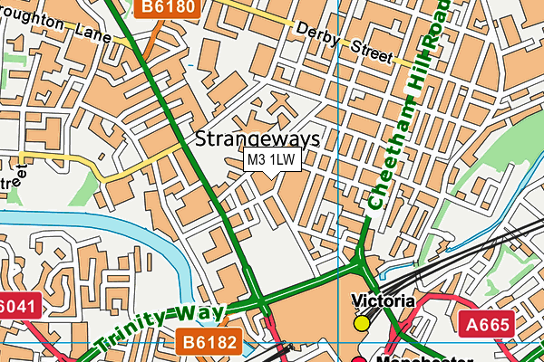 M3 1LW map - OS VectorMap District (Ordnance Survey) M3 1LW map - OS VectorMap District (Ordnance Survey)