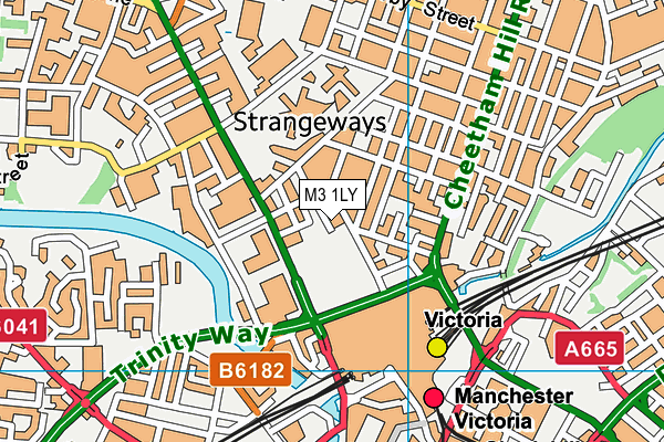M3 1LY map - OS VectorMap District (Ordnance Survey) M3 1LY map - OS VectorMap District (Ordnance Survey)
