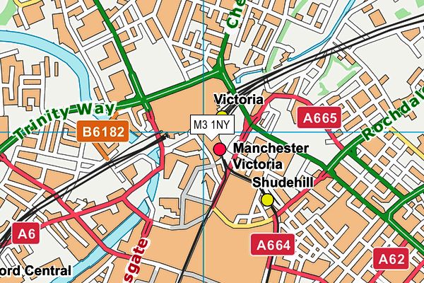 M3 1NY map - OS VectorMap District (Ordnance Survey) M3 1NY map - OS VectorMap District (Ordnance Survey)