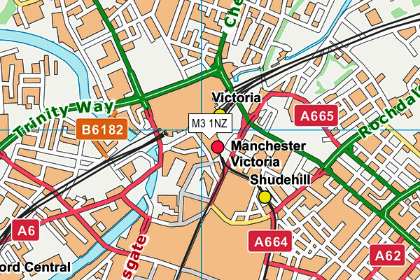 M3 1NZ map - OS VectorMap District (Ordnance Survey) M3 1NZ map - OS VectorMap District (Ordnance Survey)