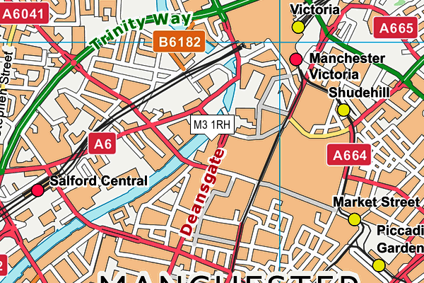 M3 1RH map - OS VectorMap District (Ordnance Survey) M3 1RH map - OS VectorMap District (Ordnance Survey)