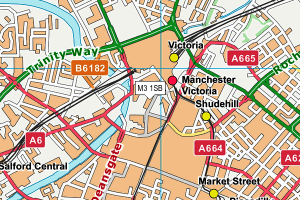 M3 1SB map - OS VectorMap District (Ordnance Survey) M3 1SB map - OS VectorMap District (Ordnance Survey)